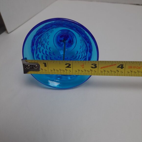 Fenton Cobalt Blue Hobnail Glass Bell 6" Handcrafted Decorative Piece - Picture 10 of 10